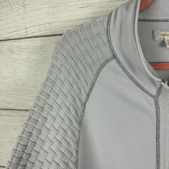 Carbon 2 Cobalt Men's Light Gray Textured Sleeve Zip Up Jacket Size XL - Picture 3 of 7